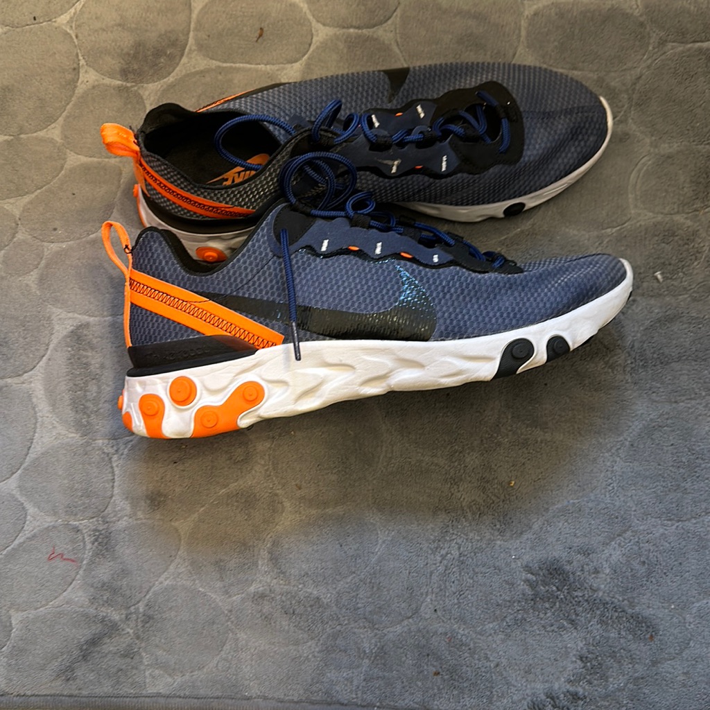 Nike React. Blue Orange And White.